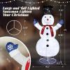 imageVINGLI Snowman Outdoor Christmas Decorations with 90 LED Lights Lighted Snowman with Top Hat Holiday Ornaments Yard Decor for Home Lawn and Front Yard4 FT6FT SnowmanBlue Gloves