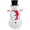 imageVINGLI Snowman Outdoor Christmas Decorations with 90 LED Lights Lighted Snowman with Top Hat Holiday Ornaments Yard Decor for Home Lawn and Front Yard4 FT4FT Plush Snowman
