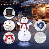 imageVINGLI Snowman Outdoor Christmas Decorations with 90 LED Lights Lighted Snowman with Top Hat Holiday Ornaments Yard Decor for Home Lawn and Front Yard4 FT6FT SnowmanBlue Gloves
