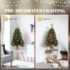 imageVINGLI 3ft Prelit Artificial Christmas Tree Mini Tabletop Xmas Tree with 150 Branches Tips for Christmas Party Home Indoor Decoration Battery Operated