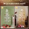 imageVINGLI 4ft Prelit Artificial Lighted Christmas Tree with 80 Warm White Lights Xmas Tree Holiday Party Decorations with Sturdy Metal Stand