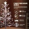imageVINGLI 4ft Prelit Artificial Lighted Christmas Tree with 80 Warm White Lights Xmas Tree Holiday Party Decorations with Sturdy Metal Stand