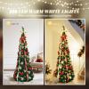 imageVINGLI 6ft Pre lit Pop Up Christmas Tree with Lights PreDecorated Artificial Pencil Xmas Tree Collapsible Christmas Tree Holiday Party Decorations RedampampGoldRed  Gold