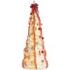 imageVINGLI 6ft Pre lit Pop Up Christmas Tree with Lights PreDecorated Artificial Pencil Xmas Tree Collapsible Christmas Tree Holiday Party Decorations RedampampGoldRed  White