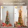 imageVINGLI 6ft Pre lit Pop Up Christmas Tree with Lights PreDecorated Artificial Pencil Xmas Tree Collapsible Christmas Tree Holiday Party Decorations RedampampGoldRed  Gold