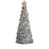imageVINGLI 6ft Pre lit Pop Up Christmas Tree with Lights PreDecorated Artificial Pencil Xmas Tree Collapsible Christmas Tree Holiday Party Decorations RedampampGoldGold