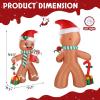 imageVINGLI Lighted Inflatable Christmas Tree Outdoor Decorations with 3 Gift Boxes 77ft Tall Christmas Blow Up Yard Decoration with Secure Stakes Electric Blower Fan for Indoor Outdoor Garden DecorGingerbread Man