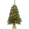 imageVINGLI 3ft Prelit Artificial Christmas Tree Mini Tabletop Xmas Tree with 150 Branches Tips for Christmas Party Home Indoor Decoration Battery Operated