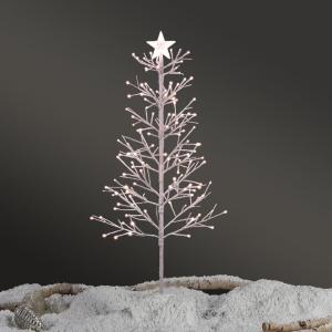 imageVINGLI 6ft Prelit Artificial Christmas Pine Tree with 132 Warm White Lights Xmas Tree Holiday Party Decorations with Sturdy Metal Stand 8 Color Modes