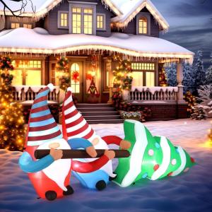 imageVINGLI Lighted Inflatable Christmas Tree Outdoor Decorations with 3 Gift Boxes 77ft Tall Christmas Blow Up Yard Decoration with Secure Stakes Electric Blower Fan for Indoor Outdoor Garden DecorGoblins Pulling a Christmas Tree