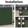 imageVINGLI 5 x 50 Green Privacy Fence ScreenShade Cloth Commercial Grade 190 GSM 90 BlockageHeavy Duty Windscreen Mesh Fence CoverBindings ampamp GrommetsCable Zip Ties Included