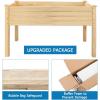 imageVINGLI Heavy Duty Raised Garden Bed with Bed Liner Wood Elevated Planter with Legs for Vegetables Fruits Potato Onion Flower Outdoor Sturdy Long Lasting Planter Box Kit Elevated Without WheelsElevated without wheels