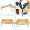 imageVINGLI Heavy Duty Raised Garden Bed with Bed Liner Wood Elevated Planter with Legs for Vegetables Fruits Potato Onion Flower Outdoor Sturdy Long Lasting Planter Box Kit Elevated Without WheelsElevated without wheels
