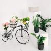 imageVINGLI Tricycle Plant Stand Flower Pot Cart Holder Patio Stand Holder Outdoor Displaying Plants Flowers BlackBlack