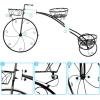 imageVINGLI Tricycle Plant Stand Flower Pot Cart Holder Patio Stand Holder Outdoor Displaying Plants Flowers BlackBlack