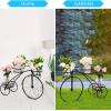 imageVINGLI Tricycle Plant Stand Flower Pot Cart Holder Patio Stand Holder Outdoor Displaying Plants Flowers BlackBlack
