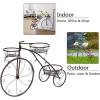 imageVINGLI Tricycle Plant Stand Flower Pot Cart Holder Patio Stand Holder Outdoor Displaying Plants Flowers BlackBronze