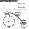 imageVINGLI Tricycle Plant Stand Flower Pot Cart Holder Patio Stand Holder Outdoor Displaying Plants Flowers BlackBronze
