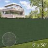 imageVINGLI 6 x 50 Green Privacy Fence ScreenShade Cloth Commercial Grade 190 GSM 90 BlockageHeavy Duty Windscreen Mesh Fence CoverBindings ampamp GrommetsCable Zip Ties Included