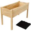 imageVINGLI Heavy Duty Raised Garden Bed with Bed Liner Wood Elevated Planter with Legs for Vegetables Fruits Potato Onion Flower Outdoor Sturdy Long Lasting Planter Box Kit Elevated Without WheelsElevated without wheels