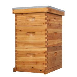 imageVINGLI 10 Frames Beehive Complete Beehive Kit Includes 1 Deep Boxes 1 Medium Box Frames and Waxed Foundations for Yard Field Bee Farm 2 Layer3 Layer