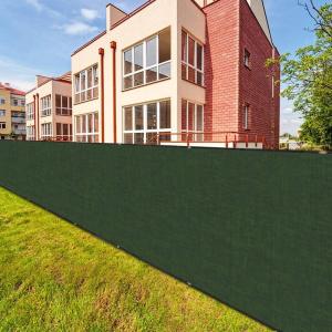 imageVINGLI 5 x 50 Green Privacy Fence ScreenShade Cloth Commercial Grade 190 GSM 90 BlockageHeavy Duty Windscreen Mesh Fence CoverBindings ampamp GrommetsCable Zip Ties Included
