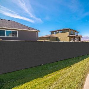 imageVINGLI 6 x 50 Black Privacy Fence Screen Shade Cloth Commercial Grade 190 GSM 90 BlockageHeavy Duty Windscreen Mesh Fence CoverBindings ampamp GrommetsCable Zip Ties Included