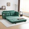 imageVINGLI Loveseat Sleeper Sofa Bed Teal Blue Futon Couch 535quot W 80quot L Pull Out Couch Bed Floor Couches for Living Room Folding Sofa Convertible Small Loveseat for Small SpacesTeal Blue