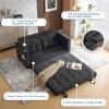 imageVINGLI Loveseat Sleeper Sofa Bed Teal Blue Futon Couch 535quot W 80quot L Pull Out Couch Bed Floor Couches for Living Room Folding Sofa Convertible Small Loveseat for Small SpacesDark Grey