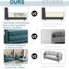 imageVINGLI Loveseat Sleeper Sofa Bed Teal Blue Futon Couch 535quot W 80quot L Pull Out Couch Bed Floor Couches for Living Room Folding Sofa Convertible Small Loveseat for Small SpacesTeal Blue