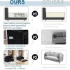 imageVINGLI Loveseat Sleeper Sofa Bed Teal Blue Futon Couch 535quot W 80quot L Pull Out Couch Bed Floor Couches for Living Room Folding Sofa Convertible Small Loveseat for Small SpacesBlack
