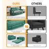 imageVINGLI Loveseat Sleeper Sofa Bed Teal Blue Futon Couch 535quot W 80quot L Pull Out Couch Bed Floor Couches for Living Room Folding Sofa Convertible Small Loveseat for Small SpacesTeal Blue