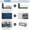 imageVINGLI Loveseat Sleeper Sofa Bed Teal Blue Futon Couch 535quot W 80quot L Pull Out Couch Bed Floor Couches for Living Room Folding Sofa Convertible Small Loveseat for Small SpacesNavy Blue