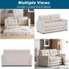imageVINGLI Loveseat Sleeper Sofa Bed Teal Blue Futon Couch 535quot W 80quot L Pull Out Couch Bed Floor Couches for Living Room Folding Sofa Convertible Small Loveseat for Small SpacesBeige