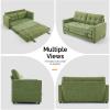 imageVINGLI Loveseat Sleeper Sofa Bed Teal Blue Futon Couch 535quot W 80quot L Pull Out Couch Bed Floor Couches for Living Room Folding Sofa Convertible Small Loveseat for Small SpacesOliver Green