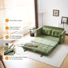 imageVINGLI Loveseat Sleeper Sofa Bed Teal Blue Futon Couch 535quot W 80quot L Pull Out Couch Bed Floor Couches for Living Room Folding Sofa Convertible Small Loveseat for Small SpacesOliver Green