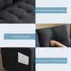 imageVINGLI Loveseat Sleeper Sofa Bed Teal Blue Futon Couch 535quot W 80quot L Pull Out Couch Bed Floor Couches for Living Room Folding Sofa Convertible Small Loveseat for Small SpacesBlack