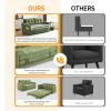 imageVINGLI Loveseat Sleeper Sofa Bed Teal Blue Futon Couch 535quot W 80quot L Pull Out Couch Bed Floor Couches for Living Room Folding Sofa Convertible Small Loveseat for Small SpacesOliver Green