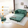 imageVINGLI Loveseat Sleeper Sofa Bed Teal Blue Futon Couch 535quot W 80quot L Pull Out Couch Bed Floor Couches for Living Room Folding Sofa Convertible Small Loveseat for Small SpacesTeal Blue