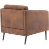 imageVINGLI Modern Rustic Accent Club Chairs Set of 2 for Bedroom Living Room Office Waiting Room Reception 295D x 283W x 291H in Metal Frame Leather Seat Ergonomic 440 lbs Weight Capacity