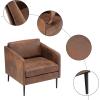 imageVINGLI Modern Rustic Accent Club Chairs Set of 2 for Bedroom Living Room Office Waiting Room Reception 295D x 283W x 291H in Metal Frame Leather Seat Ergonomic 440 lbs Weight Capacity