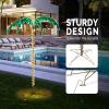 imageVINGLI 4FT Lighted Palm Tree Christmas Tree Outdoor for Outside Patio Pool Yard Holiday Decor Artificial Light up with Lifelike Leaves and Rope LEDs7FT