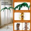 imageVINGLI 4FT Lighted Palm Tree Christmas Tree Outdoor for Outside Patio Pool Yard Holiday Decor Artificial Light up with Lifelike Leaves and Rope LEDs7FT