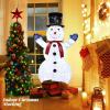 imageVINGLI 4FT Lighted Snowman Christmas Decorations w 120 LED Lights Auto Take onOff Hat Popup Snowman Ornaments with Ground Stakes for Outside Holiday Indoor Decor6FT SnowmanBlue Gloves