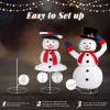 imageVINGLI 4FT Lighted Snowman Christmas Decorations w 120 LED Lights Auto Take onOff Hat Popup Snowman Ornaments with Ground Stakes for Outside Holiday Indoor Decor4FT SnowmanAuto Hand