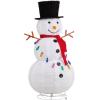 imageVINGLI 4FT Lighted Snowman Christmas Decorations w 120 LED Lights Auto Take onOff Hat Popup Snowman Ornaments with Ground Stakes for Outside Holiday Indoor Decor4FT Plush Snowman