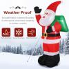 imageVINGLI Large Inflatable Santa Tree Snowman Bundle Christmas Outdoor Decorations Lighted Blow Up 6ft Santa Claus Snowman and 77ft Christmas Tree Yard Decorations with Secure Stakes for Garden Decor