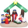 imageVINGLI Lighted Inflatable Christmas Decoration 7FT Nativity