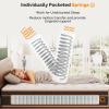 imageVINGLI 12 Inch Twin Mattress Set of 2 for Kids Hybrid Memory Foam in a Box Individually Wrapped Coils Pocket Innerspring for Motion Isolation and Pressure ReliefFiberglassFreeMedium Firm
