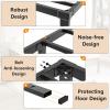 imageVINGLI 14 Inches Twin Bed Frames Set of 2 with Charging StationLED Lights Heavy Duty Single Panel Platform Bed Mattress Foundation Replacement Easy AssemlyBlackBlack